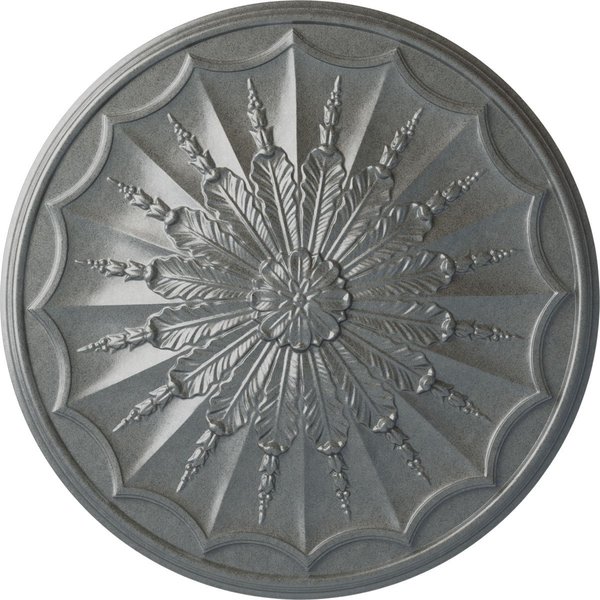 Ekena Millwork Artis Ceiling Medallion, Hand-Painted Platinum, 27 1/8"OD x 2 5/8"P CM27ARPLS